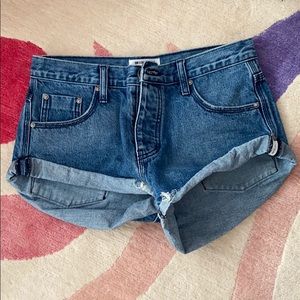Denim mini shorts